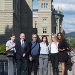 2018 mit Ramona Brüderlin, Nationaltrainer Franco Pisino, Elena Quirici, Nina Radjenovic und Noémie Kornfeld